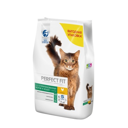 30179c000 Perfect Fit сухой корм для взрослых кастрированных котов / стерилизованных кошек с курицей - 10 кг