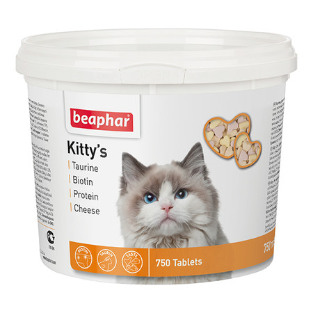 Beaphar Kitty`s Mix витаминизированное лакомство-сердечки для кошек с таурином