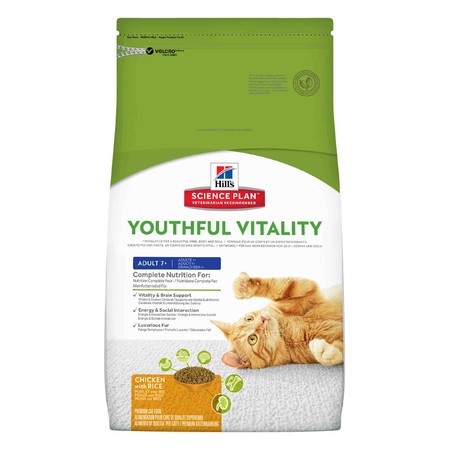 30358c000 Hill's Science Plan Youthful Vitality сухой корм для кошек старше 7 лет для борьбы с возрастными изменениями с курицей и рисом