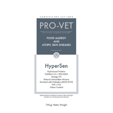 30400c000 PRO-VET Hypersen диетический корм для кошек при аллергии
