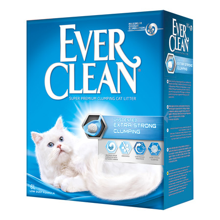 3040c000 Наполнитель Ever Clean Extra Strong Clumping Unscented комкующийся без ароматизатора - 6 л