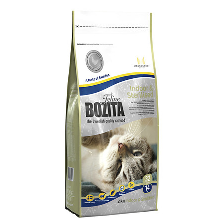 30598c000 Bozita Feline Indoor & Steralised сухой корм для домашних и стерилизованных кошек с курицей - 2 кг