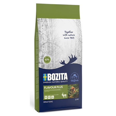 Bozita Flavour Plus сухой корм для собак с нормальным уровнем активности с олениной - 12 кг