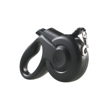 Fida Styleash Стильная рулетка 5м с выдвижным шнуром для собак средних пород до 25 кг черная