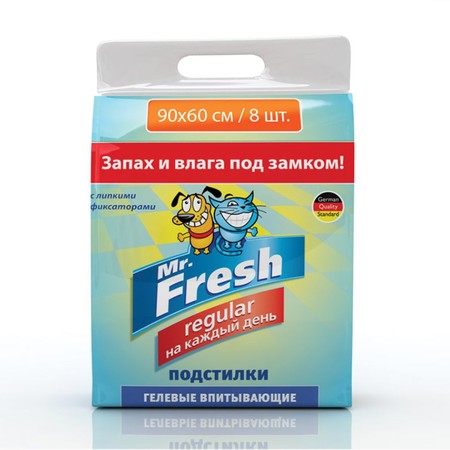 30761c000 Mr. Fresh Regular 90 х 60 Подстилки 8 шт