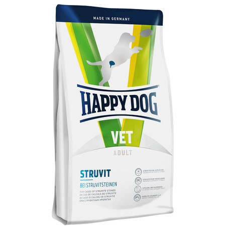 Сухой диетический корм Happy Dog Struvit для взрослых собак при мочекаменной болезни - 1 кг