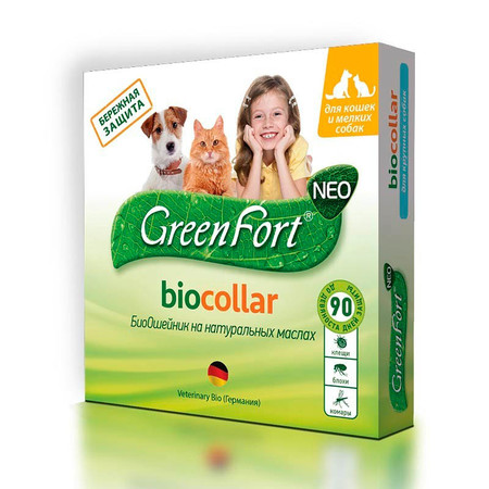 30860c000 GreenFort NEO БиоОшейник для кошек и мелких собак