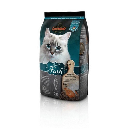 30933c000 Сухой корм Leonardo Adult Fish для взрослых кошек для здоровья кожи и шерсти с океанической рыбой и рисом - 2 кг