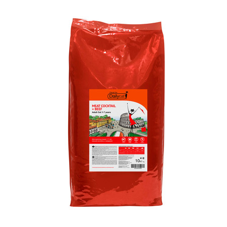 30939c000 Сухой корм Dailycat Casual Line Meat Cocktail with Beef для кошек мясной коктейль с говядиной