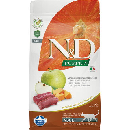 30969c000 Farmina N&D Cat Grain Free pumpkin venison корм для взрослых кошек с олениной