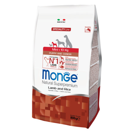 Monge Dog Speciality Mini сухой корм для щенков мелких пород с ягненком и рисом - 800 г