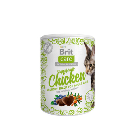 31017c000 Brit Care лакомство для кошек Superfruits Chicken с курицей 100 г
