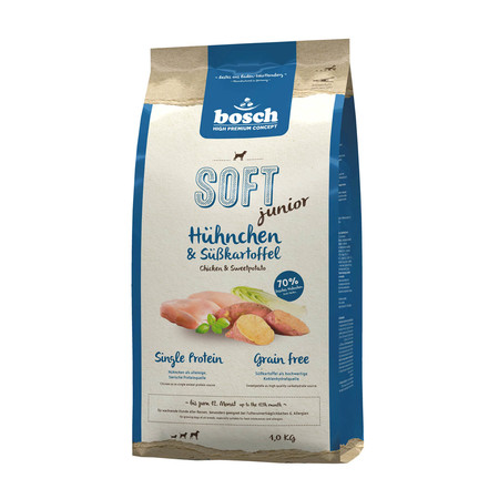 Полувлажный корм Bosch Soft Junior для щенков всех пород с чувствительным пищеварением