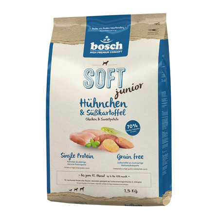 31025c000 Полувлажный корм Bosch Soft Junior для щенков всех пород с чувствительным пищеварением
