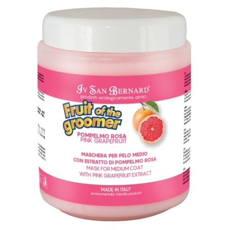 31155c000 Iv San Bernard Fruit of the Grommer Pink Grapefruit Восстанавливающая маска для шерсти средней длины с витаминами 1 л