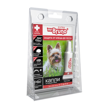Mr. BRUNO EXTRA капли инсектоакарицидные для собак 2-5 кг