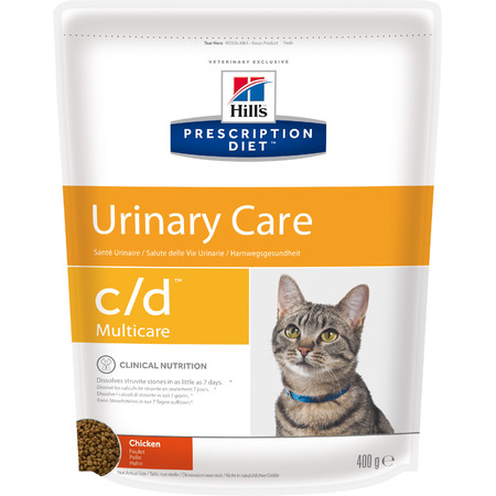 31457c000 Hill's Prescription Diet c/d Multicare Urinary Care сухой диетический корм для кошек для поддержания здоровья мочевыводящих путей с курицей - 400 г