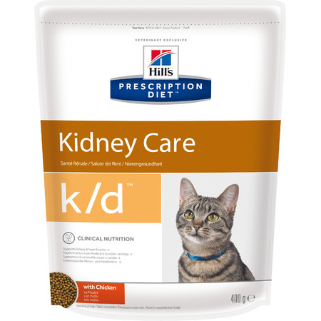 31459c000 Hill's Prescription Diet k/d Kidney Careсухой диетический корм для кошек для поддержания здоровья почек с курицей - 400 г