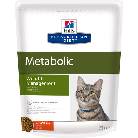 31460c000 Hill's Prescription Diet Metabolic Weight Management сухой диетический корм для кошек для достижения и поддержания оптимального веса с курицей - 250 г