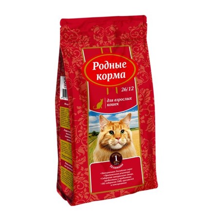 31767c000 Родные корма сухой корм для взрослых кошек с телятиной 0