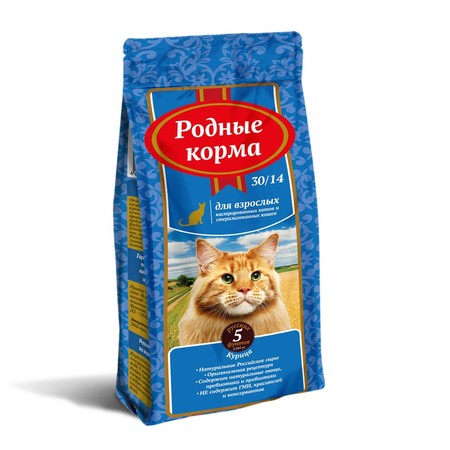 Родные корма сухой корм для взрослых стерилизованных кошек 2