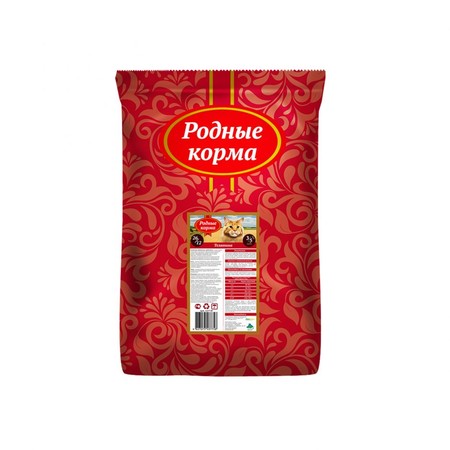 Родные корма сухой корм для взрослых кошек с телятиной