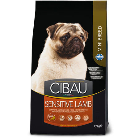 31801c000 Farmina Cibau Sensitive сухой корм для взрослых собак мелких пород с чувствительным пищеварением с ягненком
