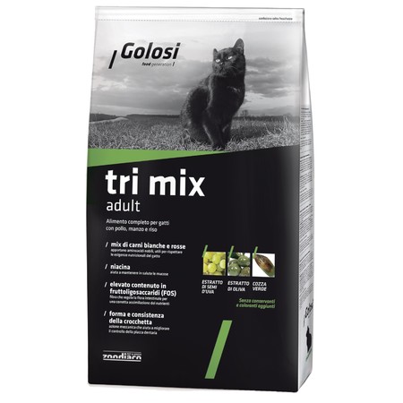 Golosi Cat Adult Tri Mix сухой корм для кошек с курицей