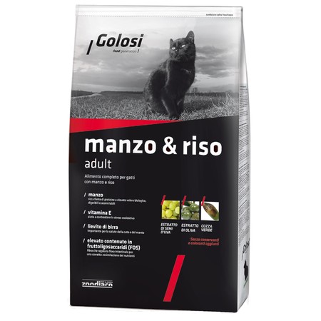 Golosi Cat Adult сухой корм для кошек с говядиной и рисом - 400 г