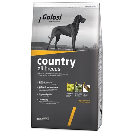 Golosi Dog Adult Country сухой корм для собак с курицей и говядиной - 3 кг