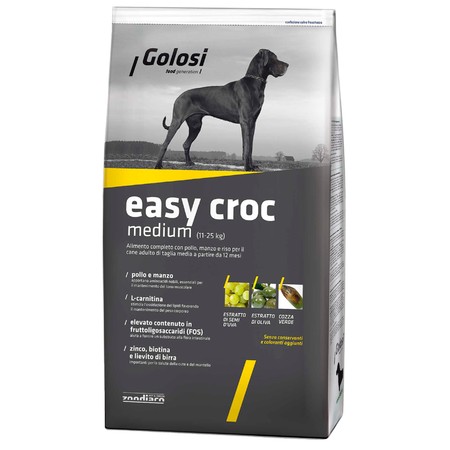Golosi Dog Adult Easy Croc сухой корм для собак средних пород с курицей