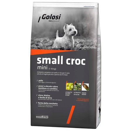 Golosi Dog Adult Small Croc сухой корм для собак мелких и миниатюных пород с курицей и рисом