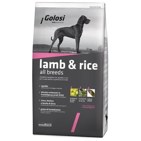 Golosi Dog Adult сухой корм для собак с ягненком и рисом - 3 кг