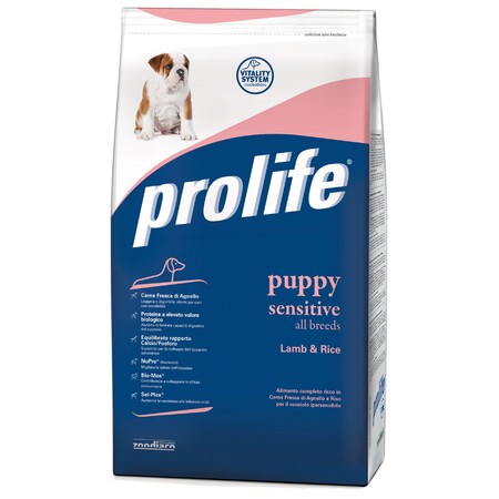 Prolife Dog Puppy Sensitive сухой корм для гиперчувствительных щенков с ягненком и рисом - 800 г