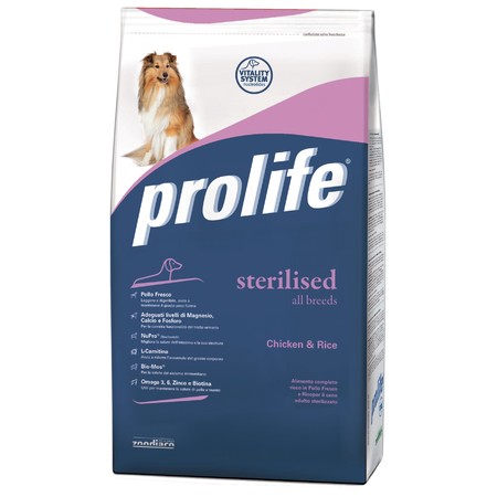 Prolife Dog Adult Sterilized сухой корм для стерилизованных собак с курицей и рисом - 800 г