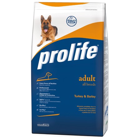 Prolife Dog Adult сухой корм для собак с индейкой и ячменем - 3 кг