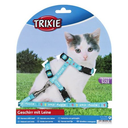 Шлейка Trixie для котят нейлоновая с рисунком
