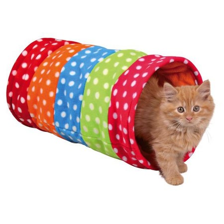 Тоннель Trixie для кошек в горошек 25х50 см флисовый