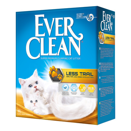 Наполнитель Ever Clean Less Trail комкующийся для котят и длинношерстных кошек - 6 л