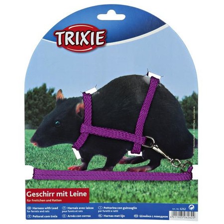 Шлейка Trixie для хорьков и крыс 8 мм х 1
