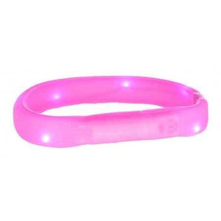 Кольцо Trixie для собак мигающее с USB XS–S 35 см/ф18 мм розовое