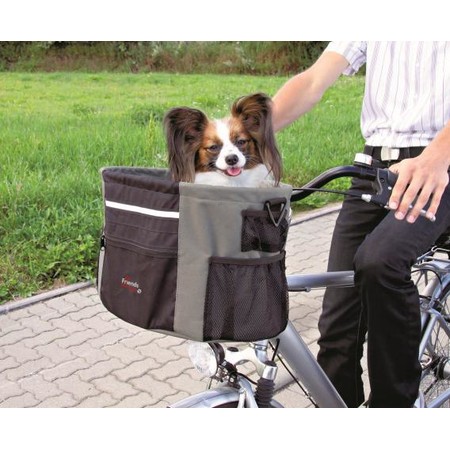 Сумка Trixie Biker Bag для собак для велоперевозки на руль 38x27x28 см черно-серая