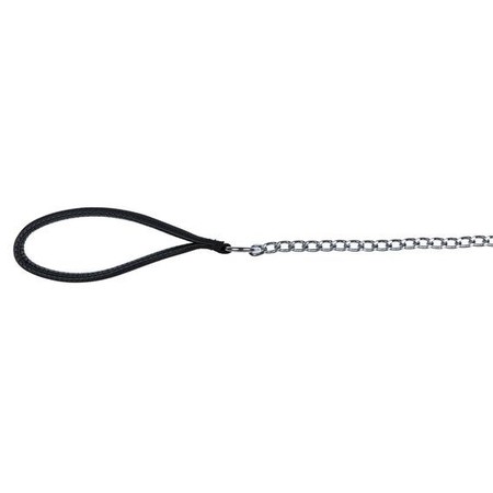 Поводок-цепь Trixie для собак 110 см/2 мм металлическая с нейлоновой ручкой черная