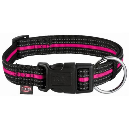 Ошейник Trixie Fusion для собак S–M 30–45 см/17 мм черно-розовый