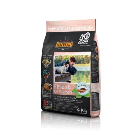 33654c000 Сухой беззерновой корм Belcando Finest GF Salmon для взрослых собак с лососем - 4 кг