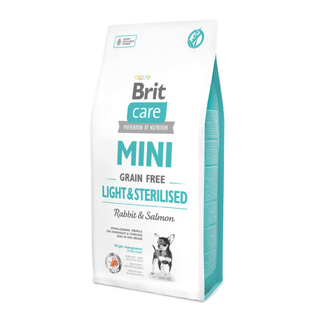 33664c000 Сухой беззерновой корм Brit Care для взрослых собак мелких пород с ожирением или стерилизованных