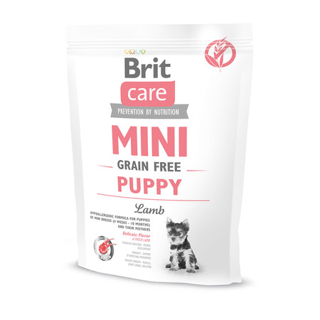 Сухой беззерновой корм Brit Care для щенков мелких пород с ягненком - 400 г