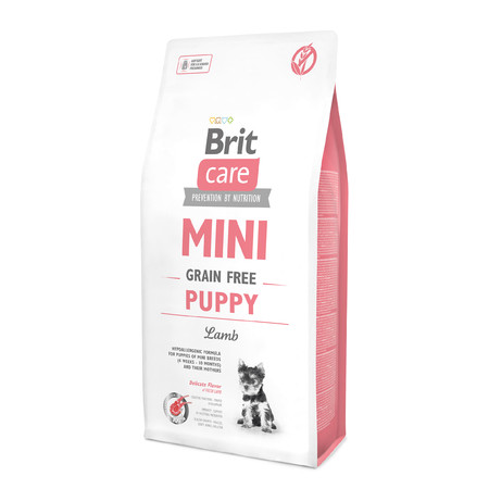 33667c000 Сухой беззерновой корм Brit Care для щенков мелких пород с ягненком