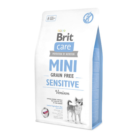33669c000 Сухой беззерновой корм Brit Care для взрослых собак мелких пород с чувствительным пищеварением с олениной - 2 кг