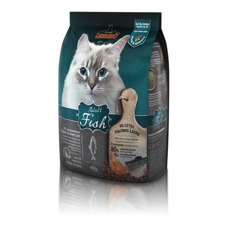 33676c000 Сухой корм Leonardo Adult Fish для взрослых кошек для здоровья кожи и шерсти с океанической рыбой и рисом - 400 г